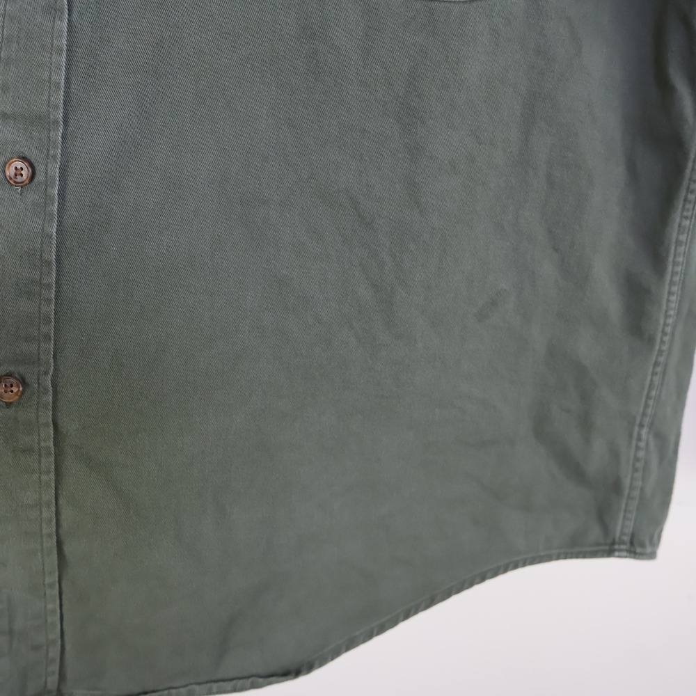 Vintage Banana Republic Safari Travel Button Down Shirt Utility Green Cotton L - Picture 7 of 14